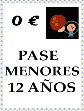 Pase menores de 12 años